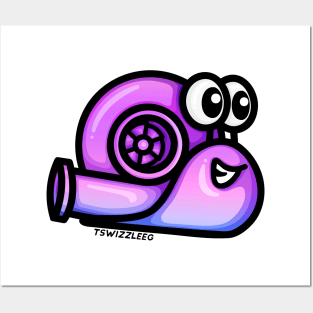 Turbo Snail (Version 1) - Electric Purple Posters and Art